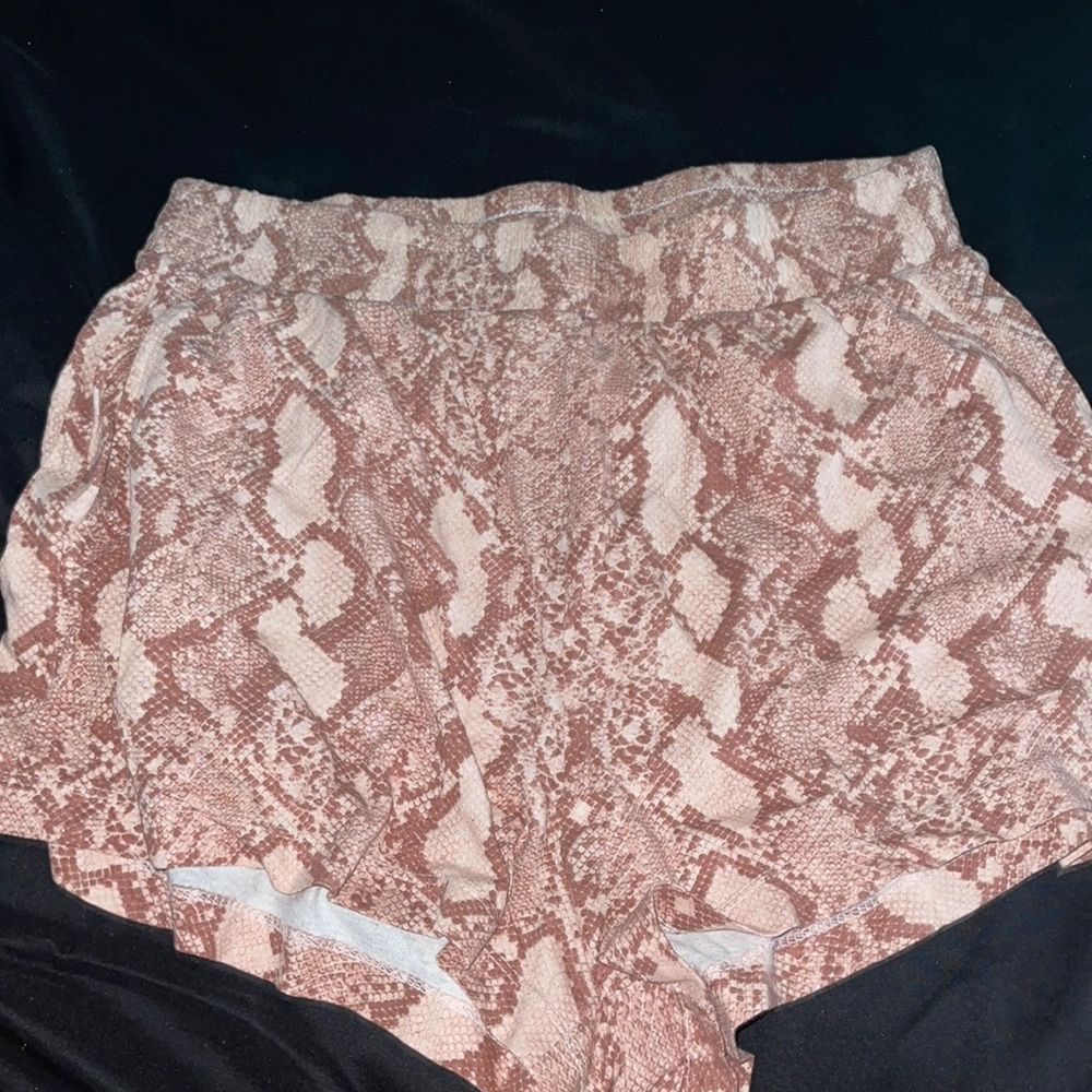 Snake print shorts